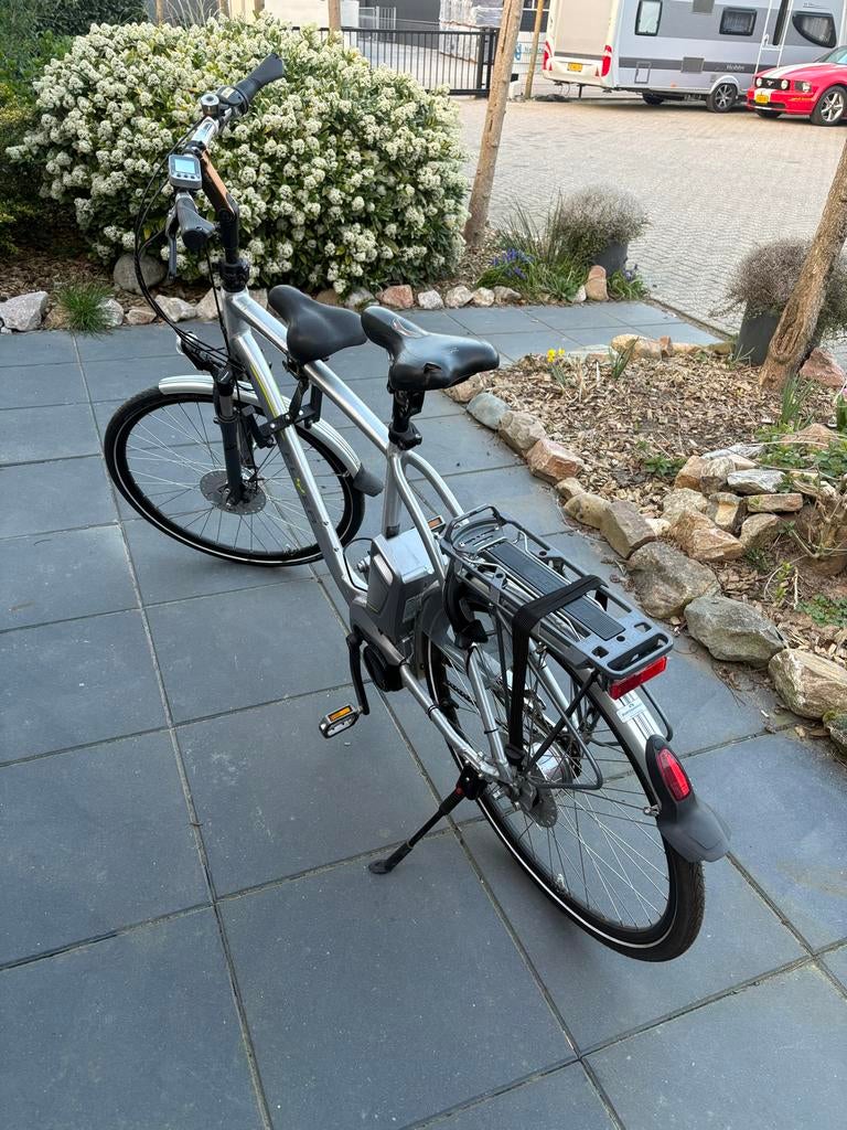 Flyer elektrische herenfiets, grote framehoogte, Fietsen en Brommers, Elektrische fietsen, Gebruikt, 59 cm of meer, 30 tot 50 km per accu
