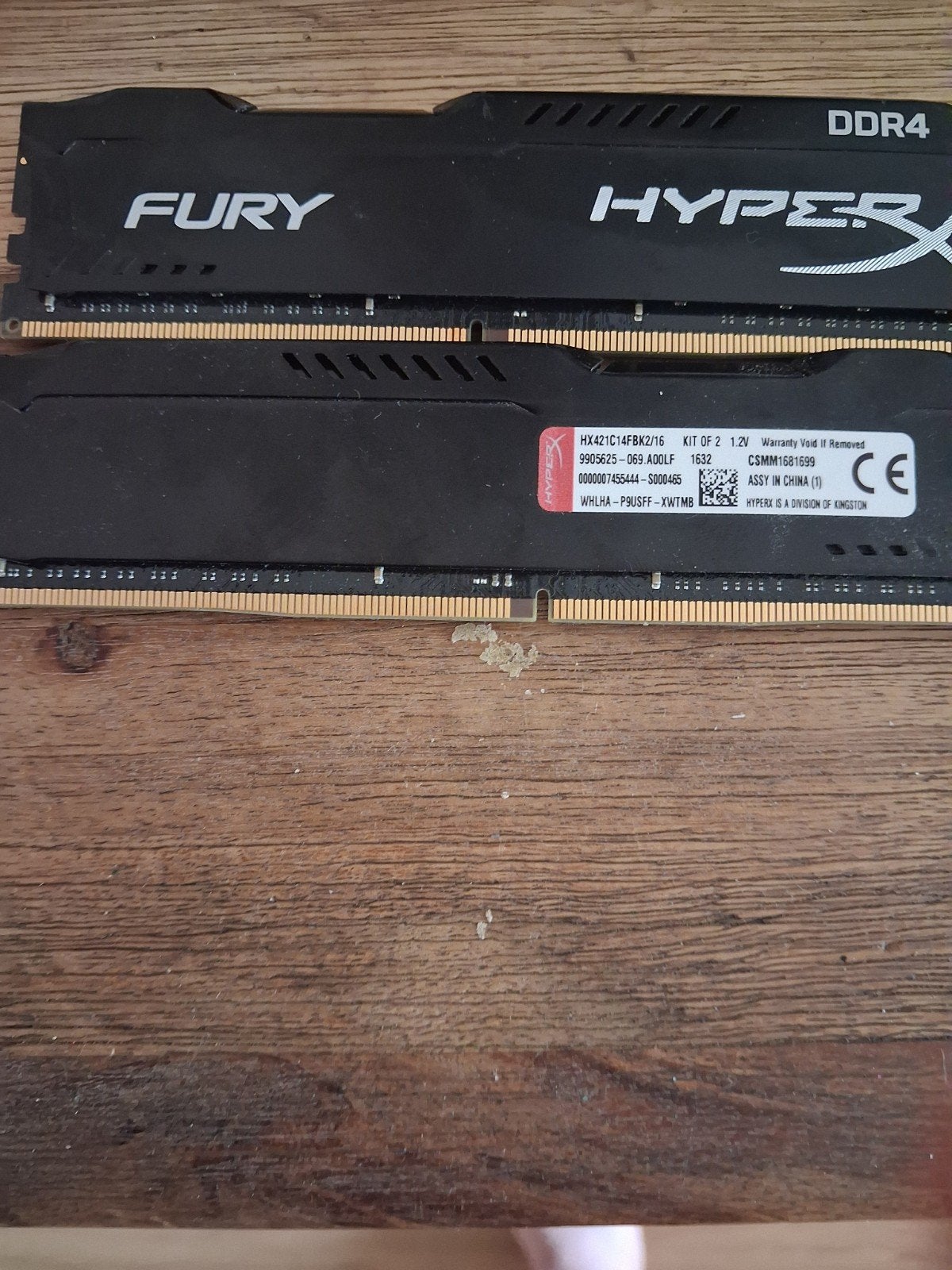 HyperX Fury DDR4 RAM 2x8GB (16GB totaal), Computers en Software, RAM geheugen, Ophalen, Gebruikt, DDR4, Desktop
