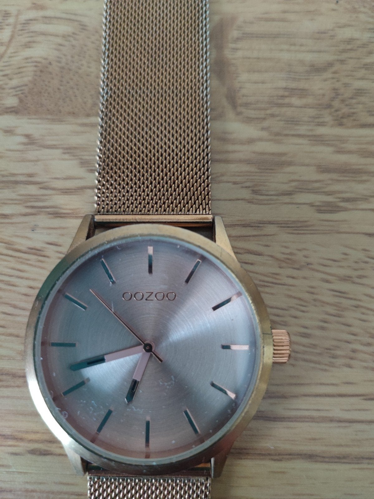 Ooozoo horloge roségoud met stalen band, Overige merken, Staal, Gebruikt, Staal