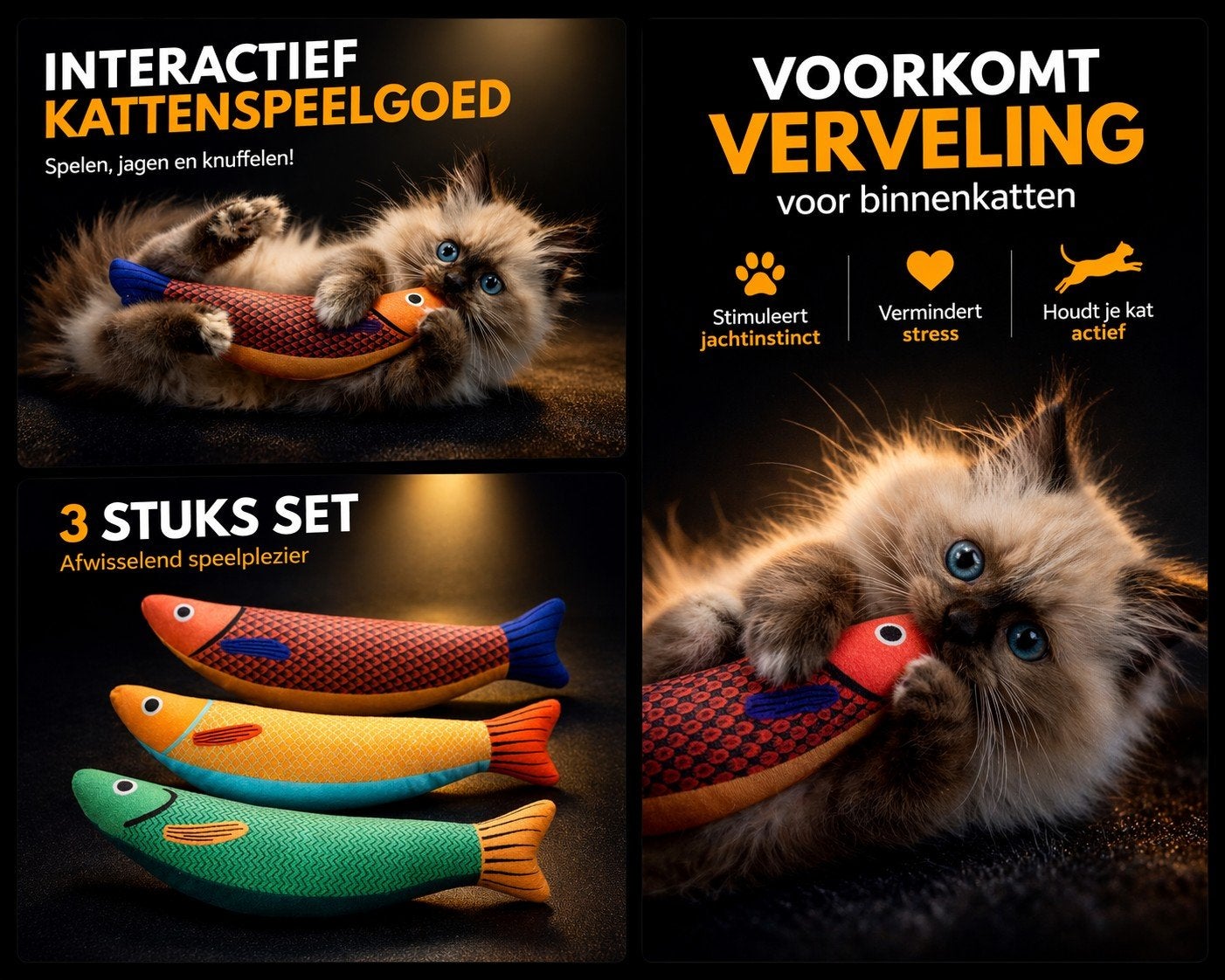katten speelgoed bevat catnip 45 visjes in totaal, Dieren en Toebehoren, Ophalen of Verzenden, Nieuw, Kattenkruid
