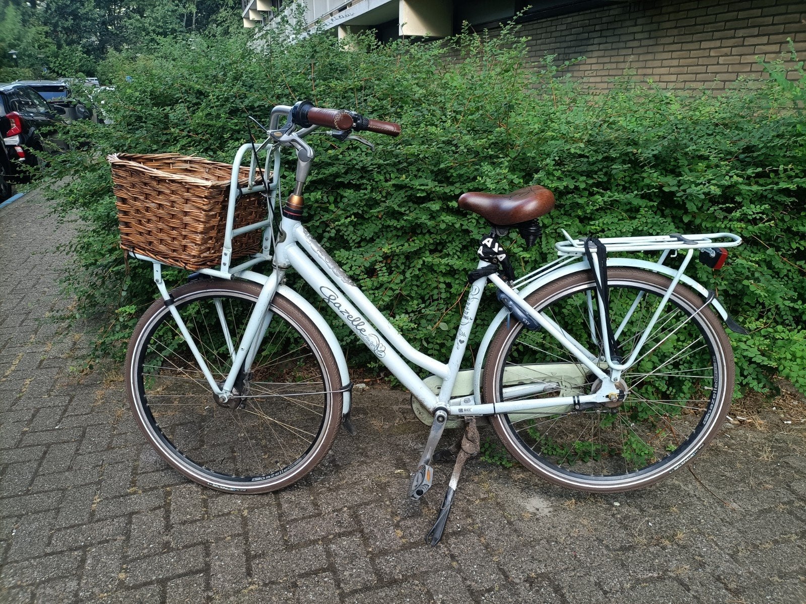 Gazelle Miss Grace Damesfiets - Lichtblauw met mand, Ophalen, Gebruikt, Versnellingen, 50 tot 53 cm