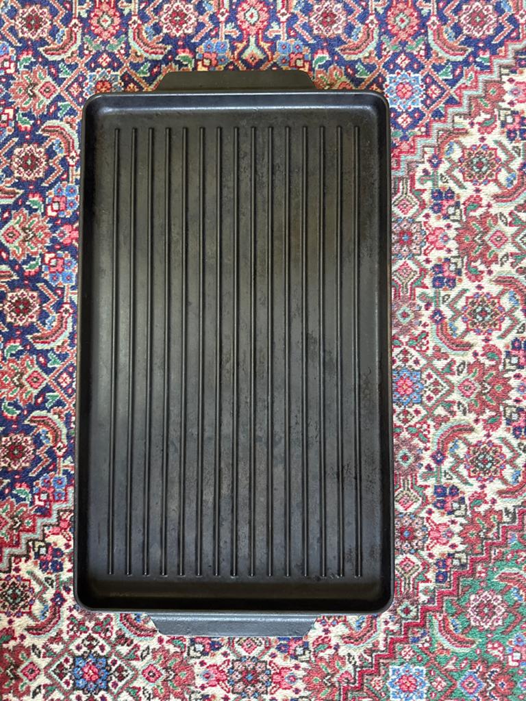 Gietijzeren Grillplaat - Made in France - 27x46 cm, Ophalen of Verzenden, Zwart, Metaal, Overige typen