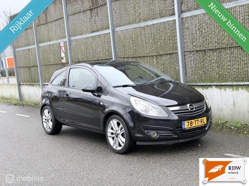 Opel Corsa 1.4-16V Sport NAP/AIRCO/LM VELGEN/RUIME APK, Voorwielaandrijving, Gebruikt, 4 cilinders, Zwart