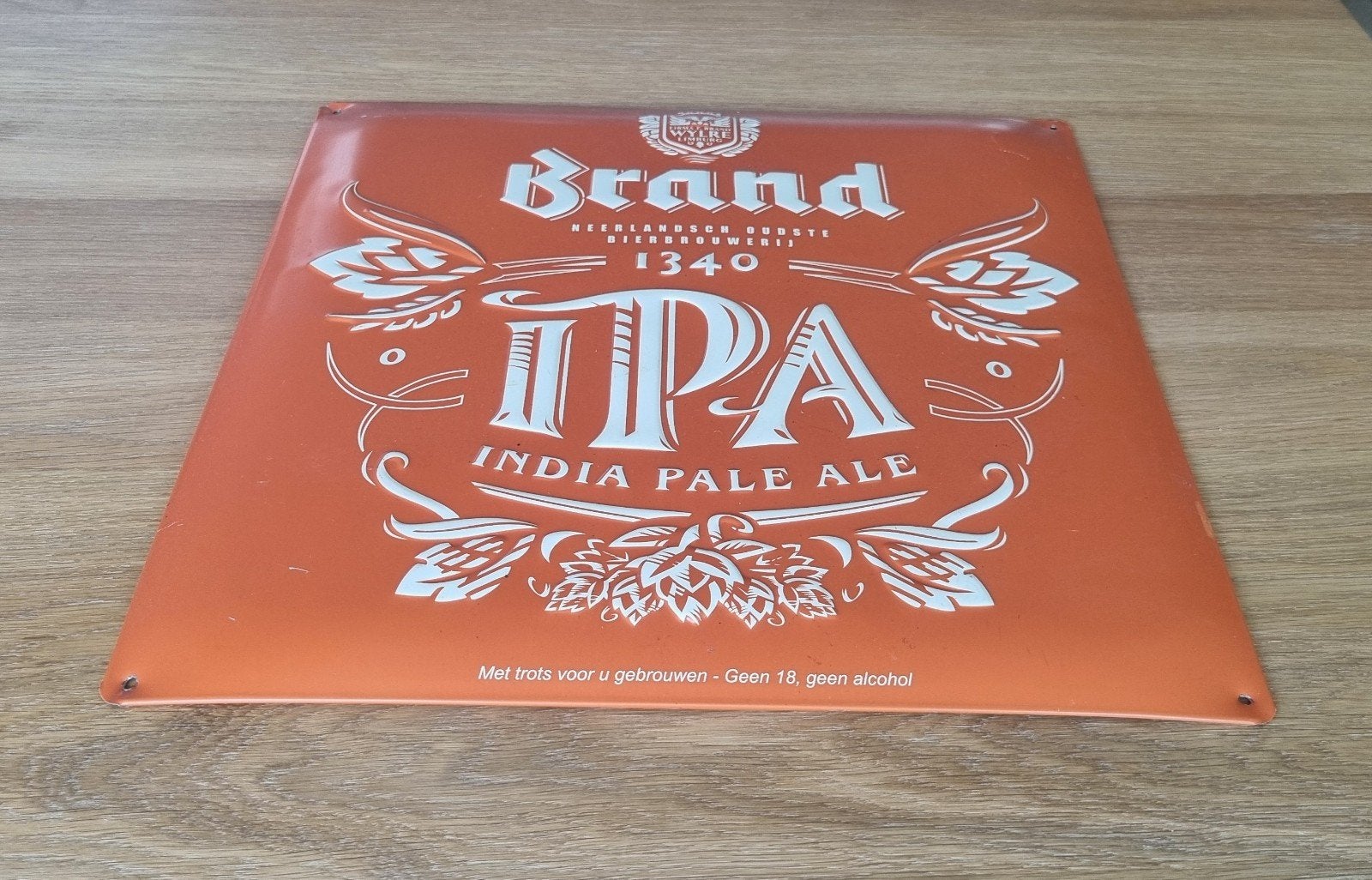 Brand bier reclamebord bar mancave brouwerij bord, Verzamelen, Merken en Reclamevoorwerpen, Ophalen of Verzenden, Gebruikt, Reclamebord