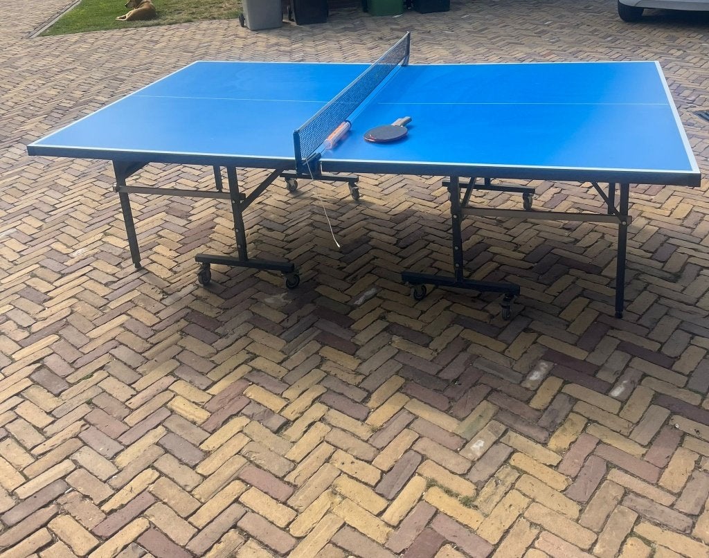 Tafeltennistafel Dione Outdoor, Sport en Fitness, Tafeltennis, Ophalen, Gebruikt, Tafel Outdoor, Verrijdbaar