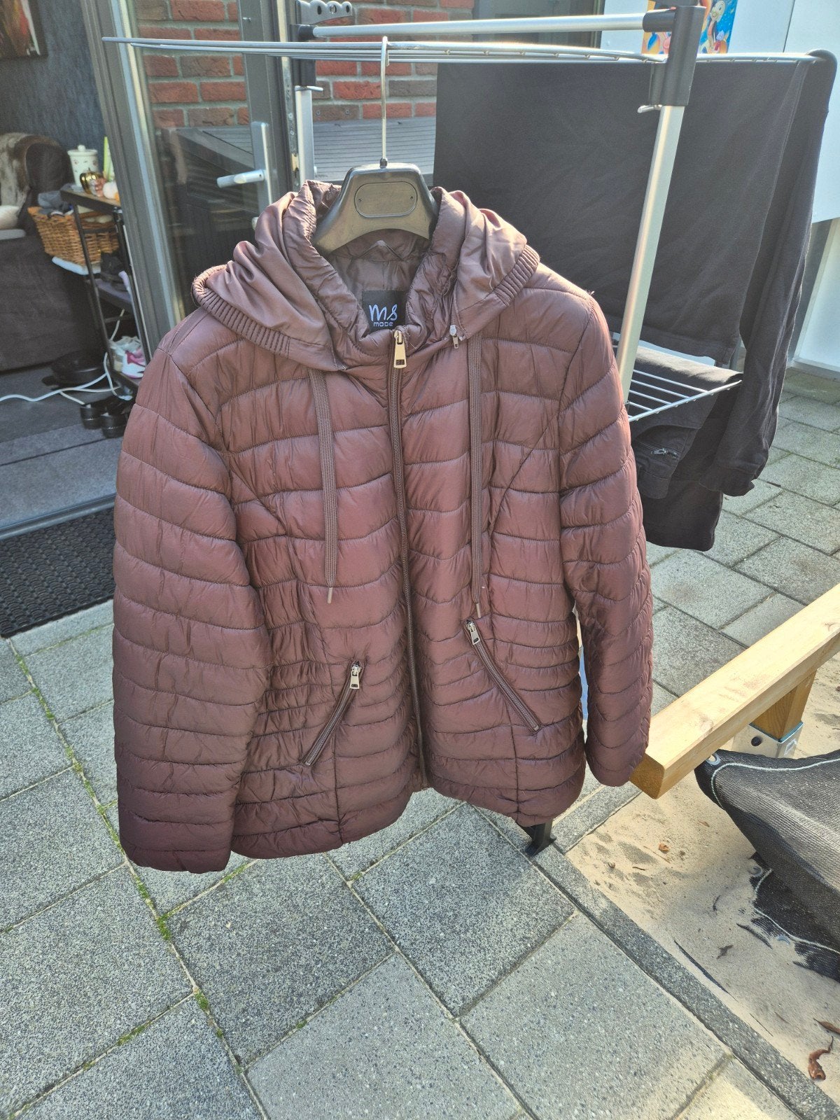Ms mode winterjas mt 54, Ophalen of Verzenden, Zo goed als nieuw, Maat 46/48 (XL) of groter, Zwart