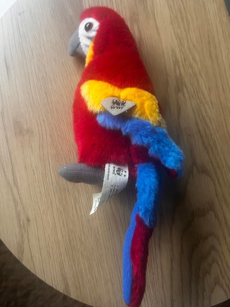 wnf wereldnatuurfonds  knuffel papegaai, Verzenden, Overige typen