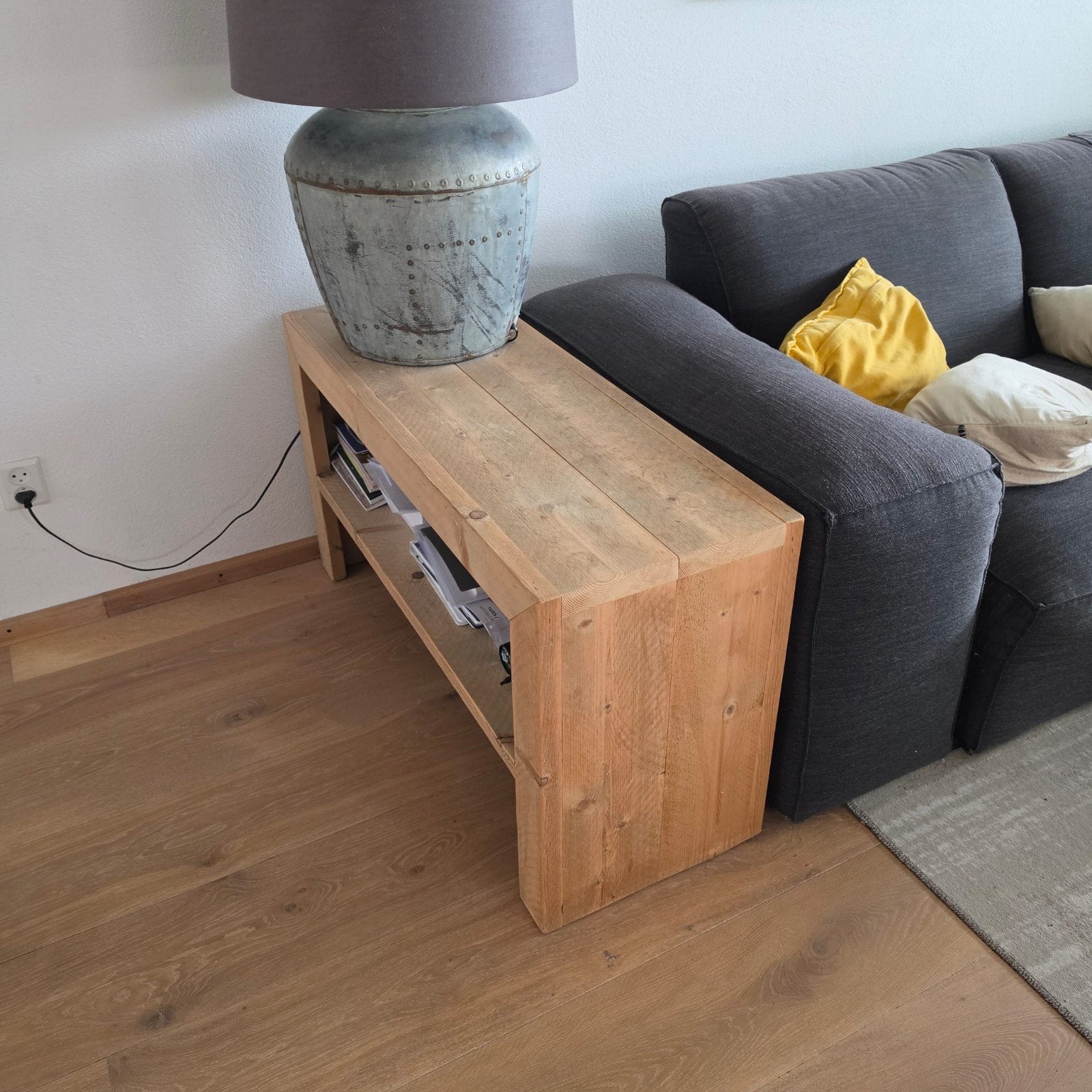 Steigerhouten bijzettafel/kastje - 110x40x60 cm, Ophalen