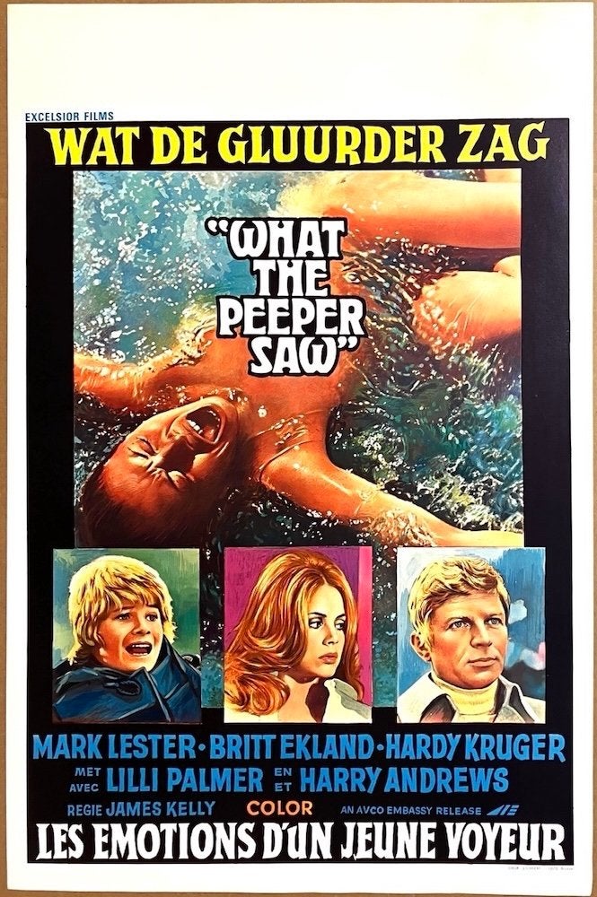What the Peeper Saw (1972) - Originele filmposter, Ophalen of Verzenden, Gebruikt, A1 t/m A3, Film en Tv