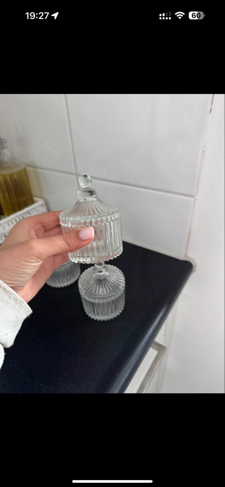 Kleine glazen schaaltjes voor suiker of snoep, Met deksel, Schaal, Ophalen of Verzenden, Overige vormen