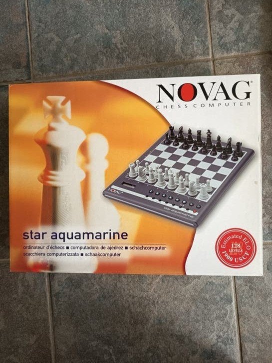 Novag Star Aquamarine Schaakcomputer - Nieuwstaat, Ophalen, Minder dan 500 stukjes, Zo goed als nieuw, Schaken