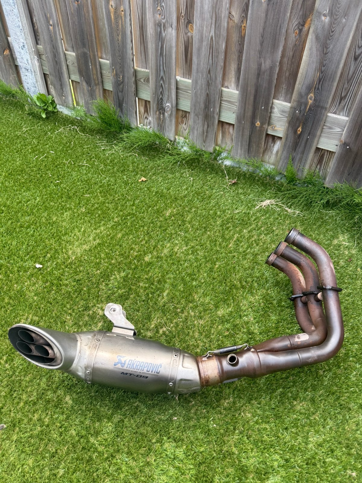 Yamaha MT-09 Akrapovic Titanium uitlaat Tracer 900 - XSR, Ophalen of Verzenden, Gebruikt