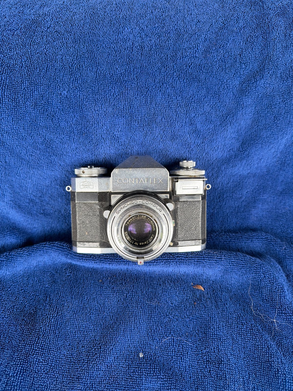 Vintage Contaflex Spiegelreflexcamera met Synchro-Compur len, Ophalen, Gebruikt, Spiegelreflex, Overige Merken