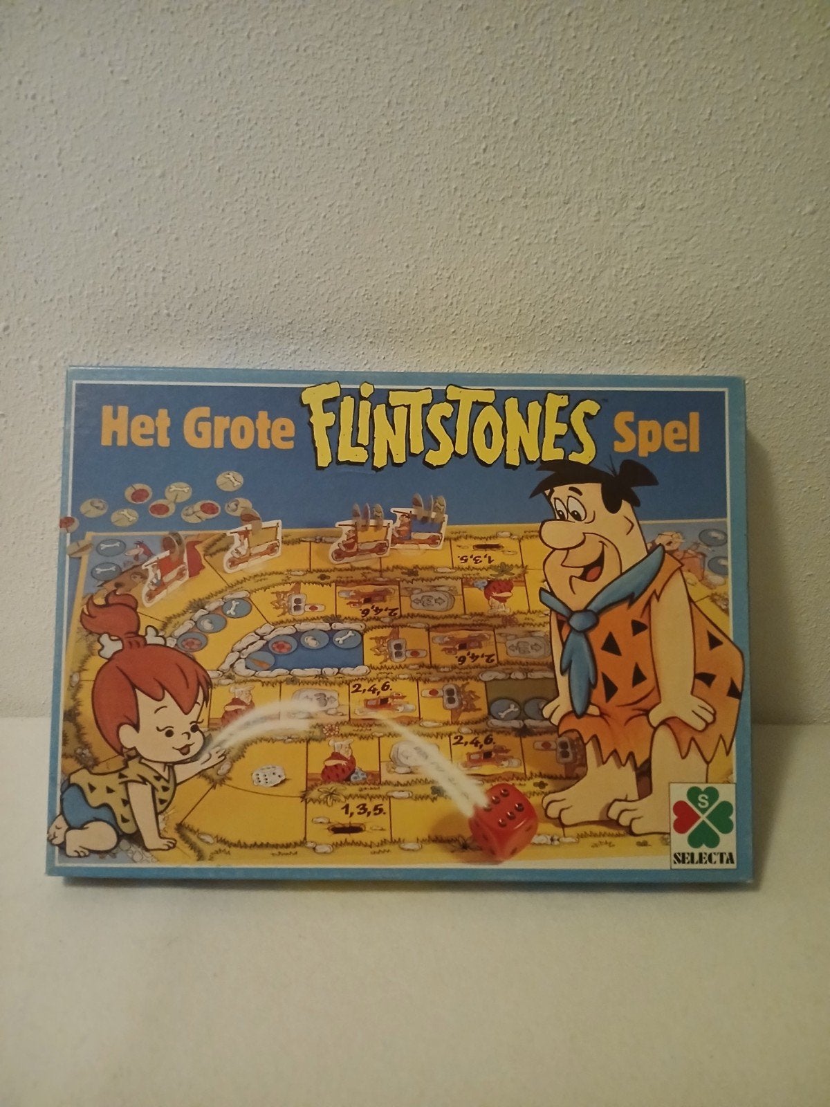 Het Grote Flintstones Spel - Retro Bordspel van Selecta, Drie of vier spelers, Ophalen, Gebruikt, SELECTA