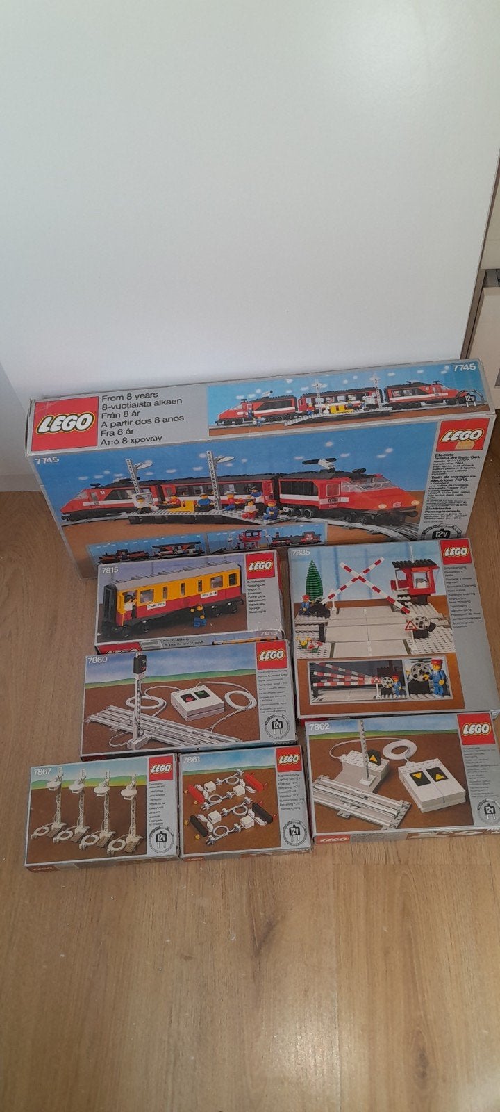 lego trein 12v zgan 7745 7815 7835 7867 7860 7862 7861 mooi, Inclusief instructies, Lego, Ophalen of Verzenden, Zo goed als nieuw