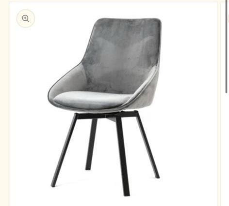 6x Eetkamerstoel by Boo Beau Antraciet draai zwarte poot, Ophalen, Zo goed als nieuw, Vijf, Zes of meer stoelen, Stof