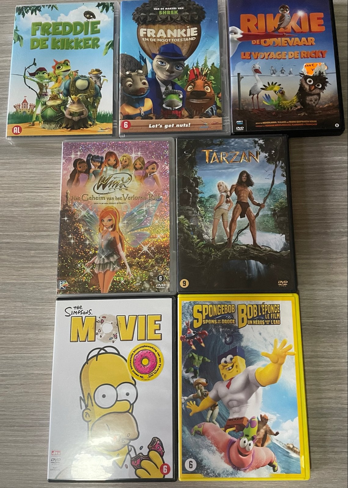 Grote collectie kinderfilms op DVD - 45 stuks, Gebruikt, Animatie, Verzamelbox, Alle leeftijden