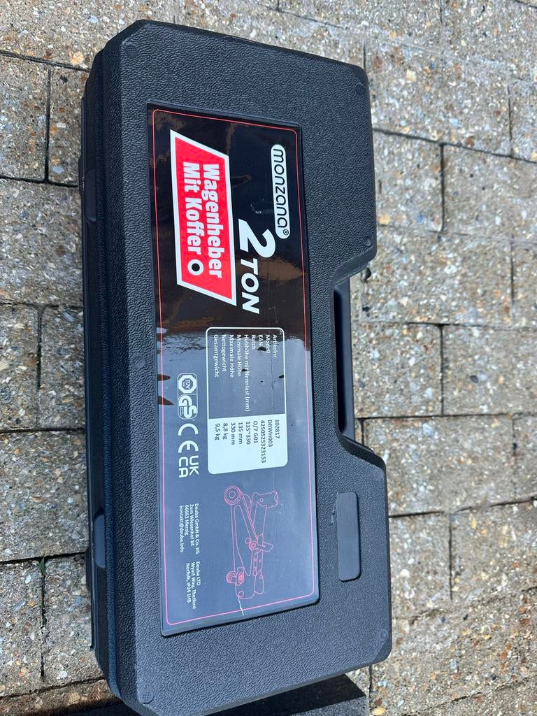 Monzana 2 TON Garagekrik met Koffer, Auto diversen, Ophalen of Verzenden, Zo goed als nieuw, Hydraulisch, Garagekrik