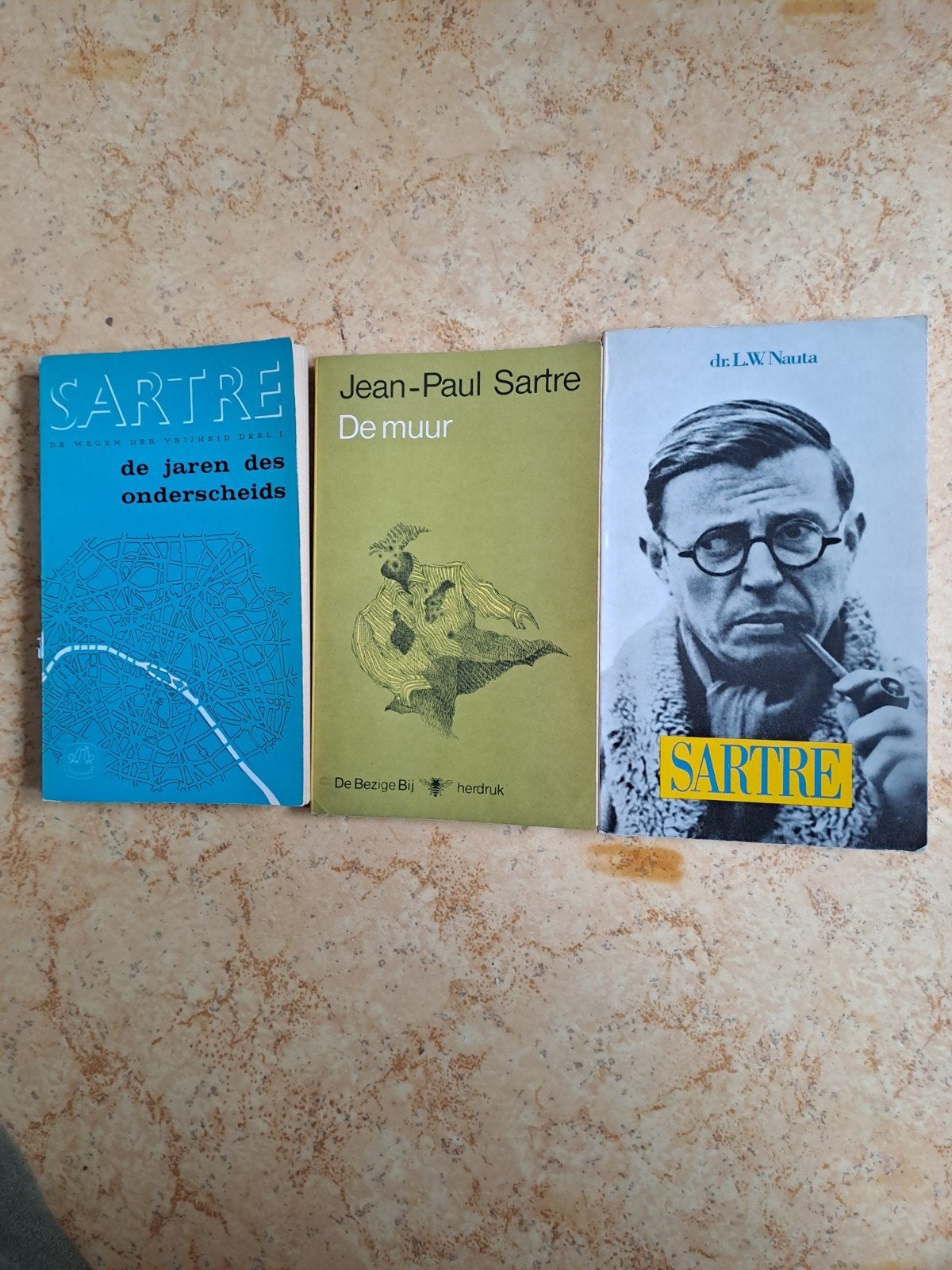 Sartre Boekenpakket: De Jaren des Onderscheids, De Muur,, Boeken, Ophalen of Verzenden, Gelezen, Jean-Paul Sartre, dr. L.W. Nauta