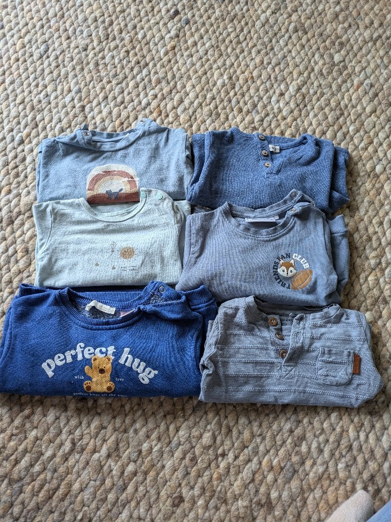 Babykleding pakket jongen - shirts, rompers, pyjama's, Ophalen, Zo goed als nieuw, Maat 68