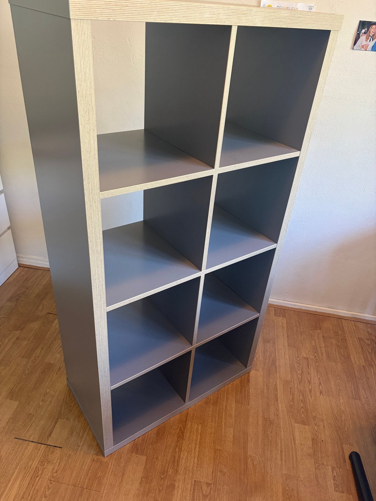 IKEA Kallax Kast Grijs/Bruin 77x147 cm, Huis en Inrichting, Ophalen, Met plank(en), Gebruikt, 100 tot 150 cm