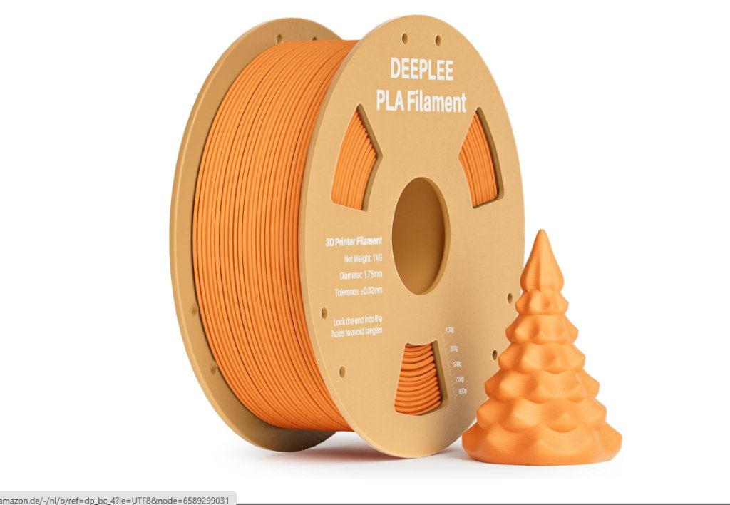 Deeplee PLA Oranje matt 1kg, 3d filament 1,75mm 3d printer, Ophalen of Verzenden, Nieuw