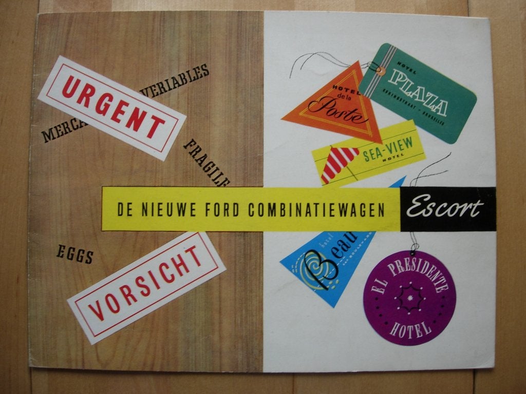 Ford Escort 1956 Brochure – Anglia Station & Bestelwagen, Ford, Ophalen of Verzenden, Zo goed als nieuw, Ford