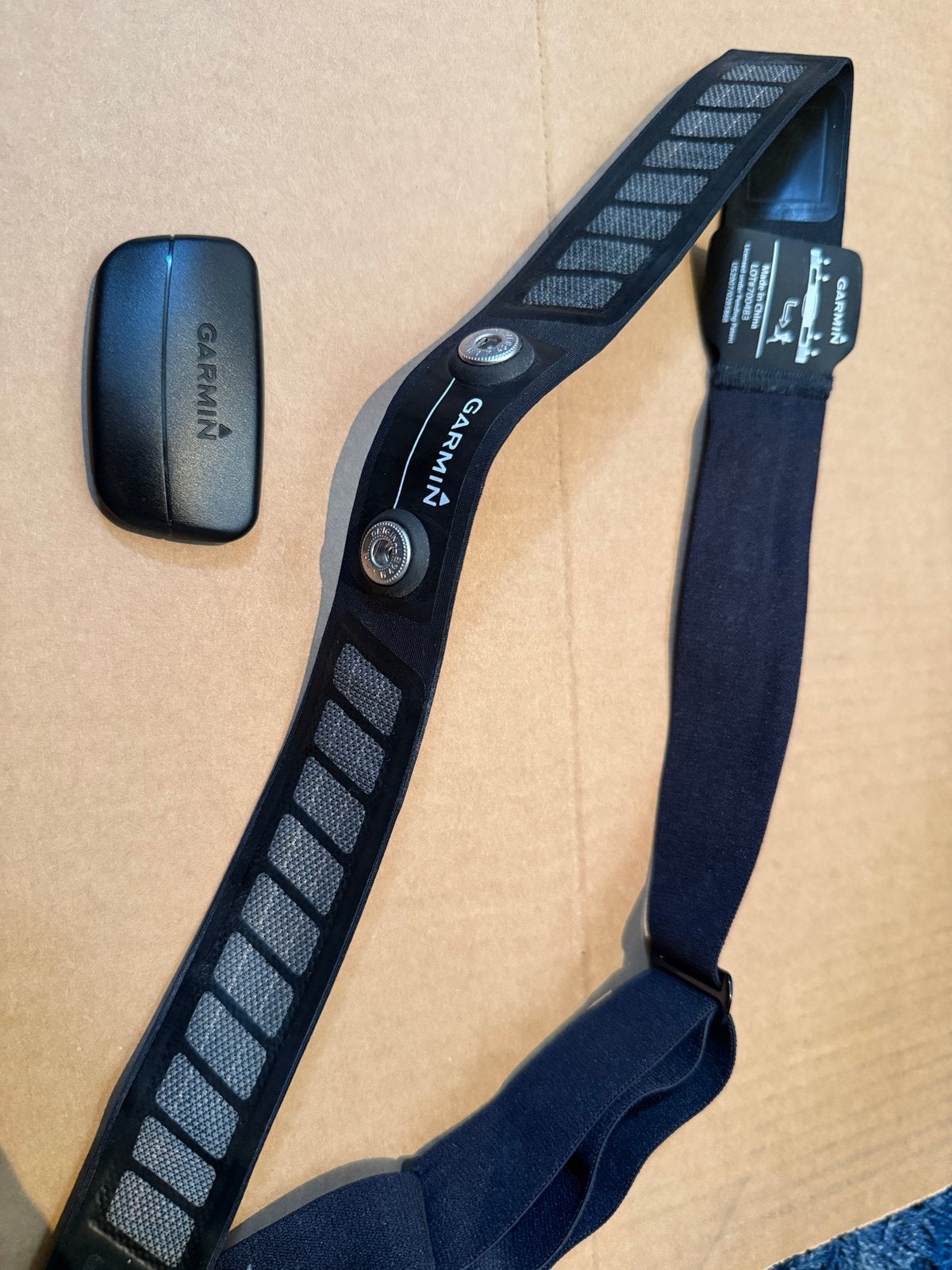 Garmin HRM-Dual hartslagmeter met borstband, Sport en Fitness, Hartslagmeters, Ophalen of Verzenden, Zo goed als nieuw, Garmin