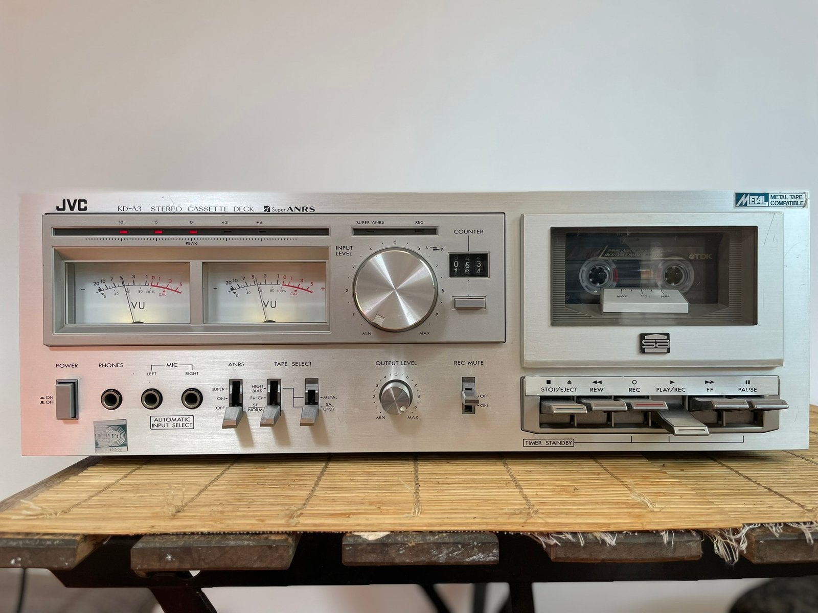 JVC KD-A3 cassettedeck in werkende staat, Ophalen of Verzenden, Enkel, JVC, Tape counter