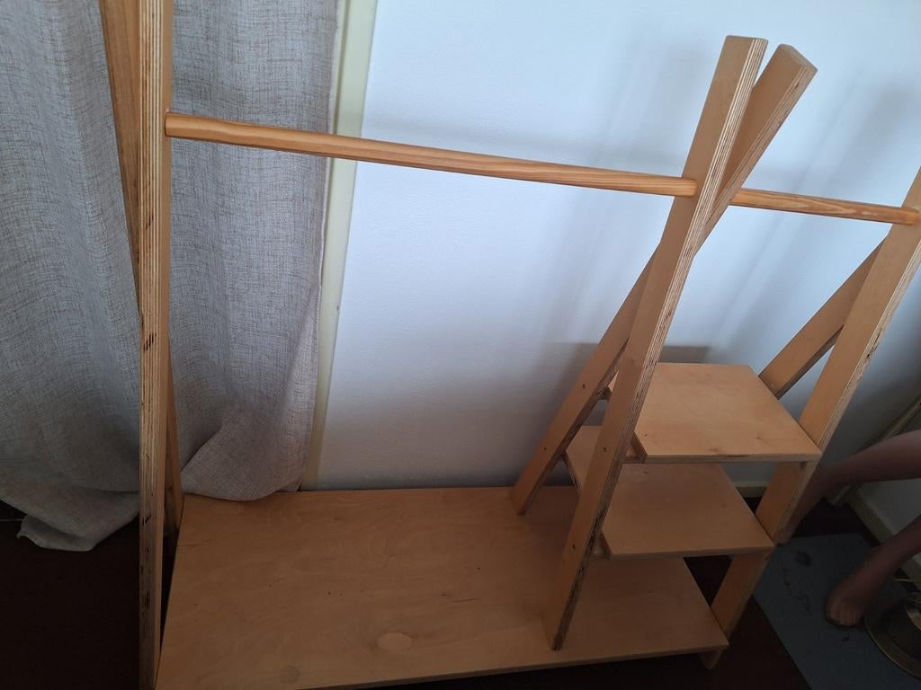 Tipi Kinder Kapstok Rek - Houten Kledingrek voor Kinderkamer, Ophalen, Gebruikt, Minder dan 100 cm, Kinderkapstok