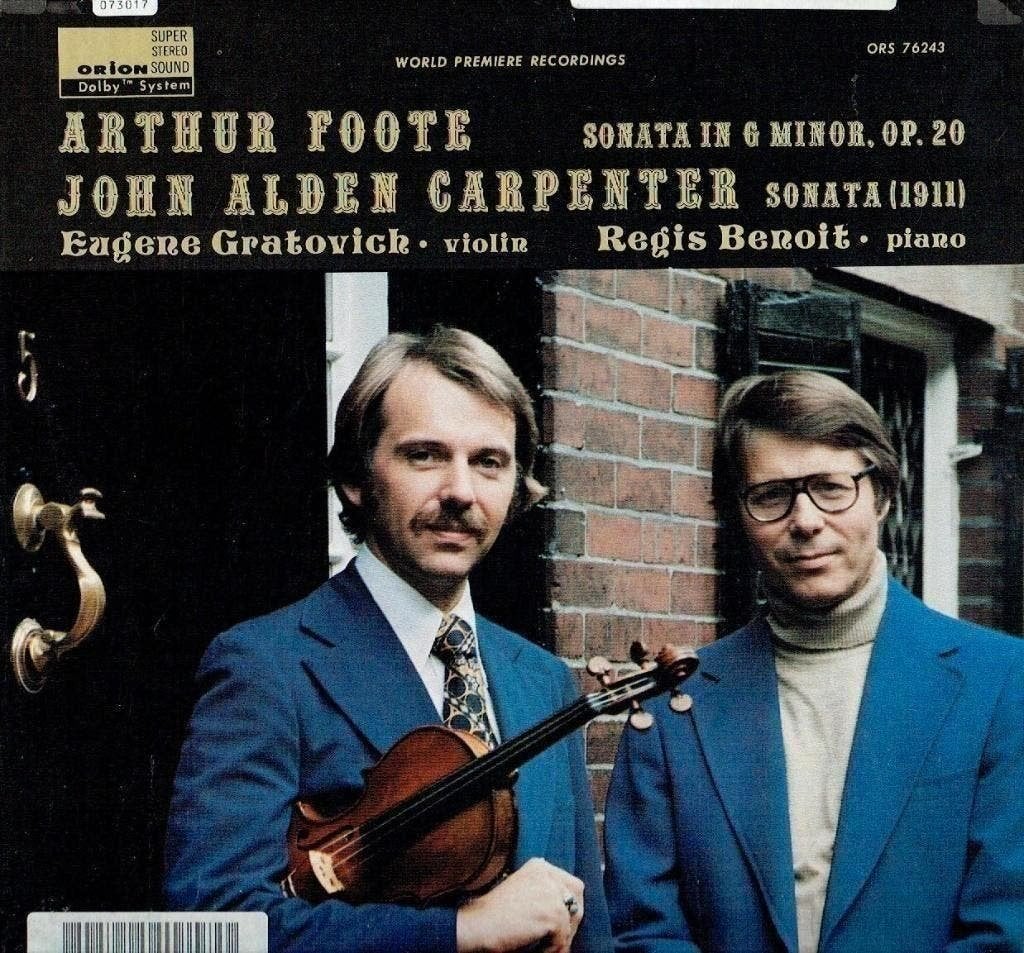 Foote & Carpenter Violin Sonatas Gratovich & Benoit, Kamermuziek, Verzenden, Zo goed als nieuw, 12 inch