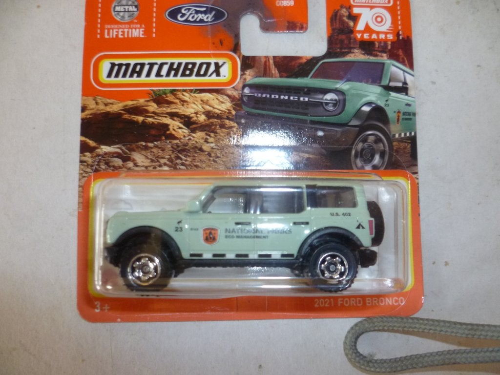 Matchbox nr 25 Ford Bronco 2021 National Parks modelauto, Ophalen of Verzenden, Nieuw, Auto