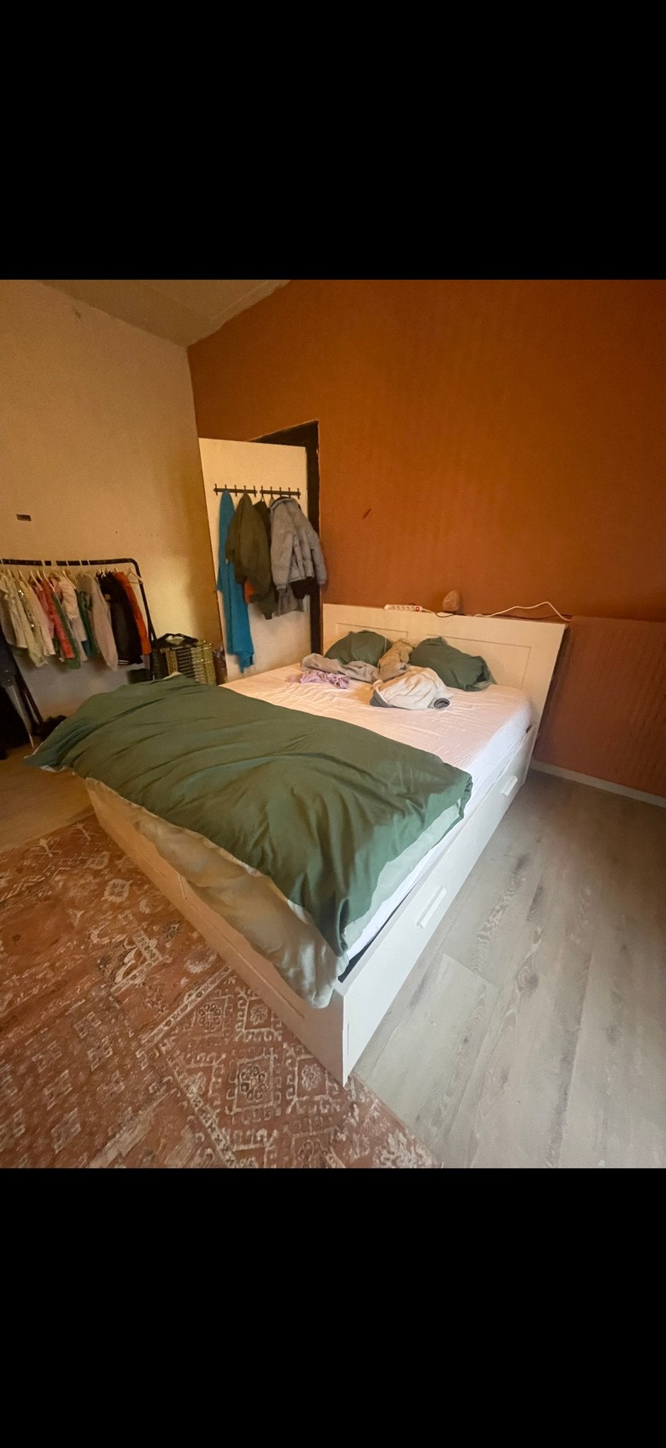 IKEA Malm bed 180x200 met lades, matras en Tussöy topper, Huis en Inrichting, Slaapkamer | Bedden, Ophalen, Gebruikt, Wit, Tweepersoons