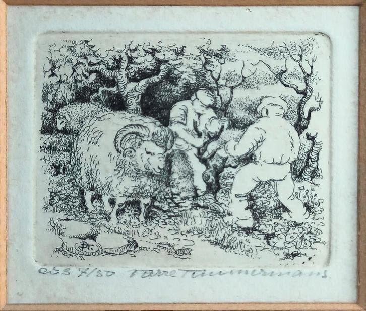 Originele etsjes  set van 6  Pierre Timmermans Zeldzame etse, Ophalen of Verzenden