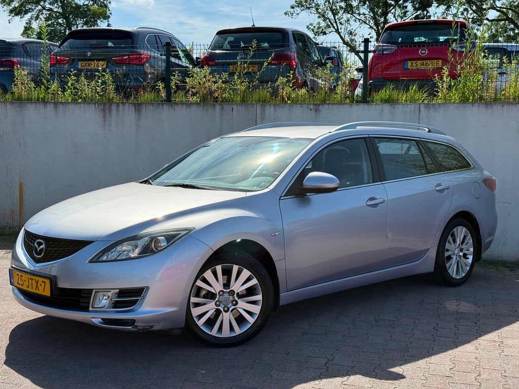Mazda 6 Sportbreak 1.8 Touring/NAVI/LEDER/CRUISE/NIEUWE APK, Auto's, Mazda, Voorwielaandrijving, Gebruikt, Zwart, 4 cilinders