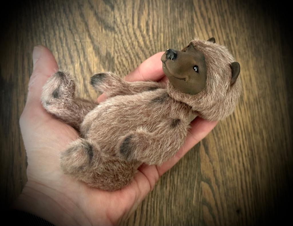 Teddybeer Teddy Beer handgemaakt beweegbaar pop bruin doll, Verzenden, Nieuw, Stoffen beer, Overige merken