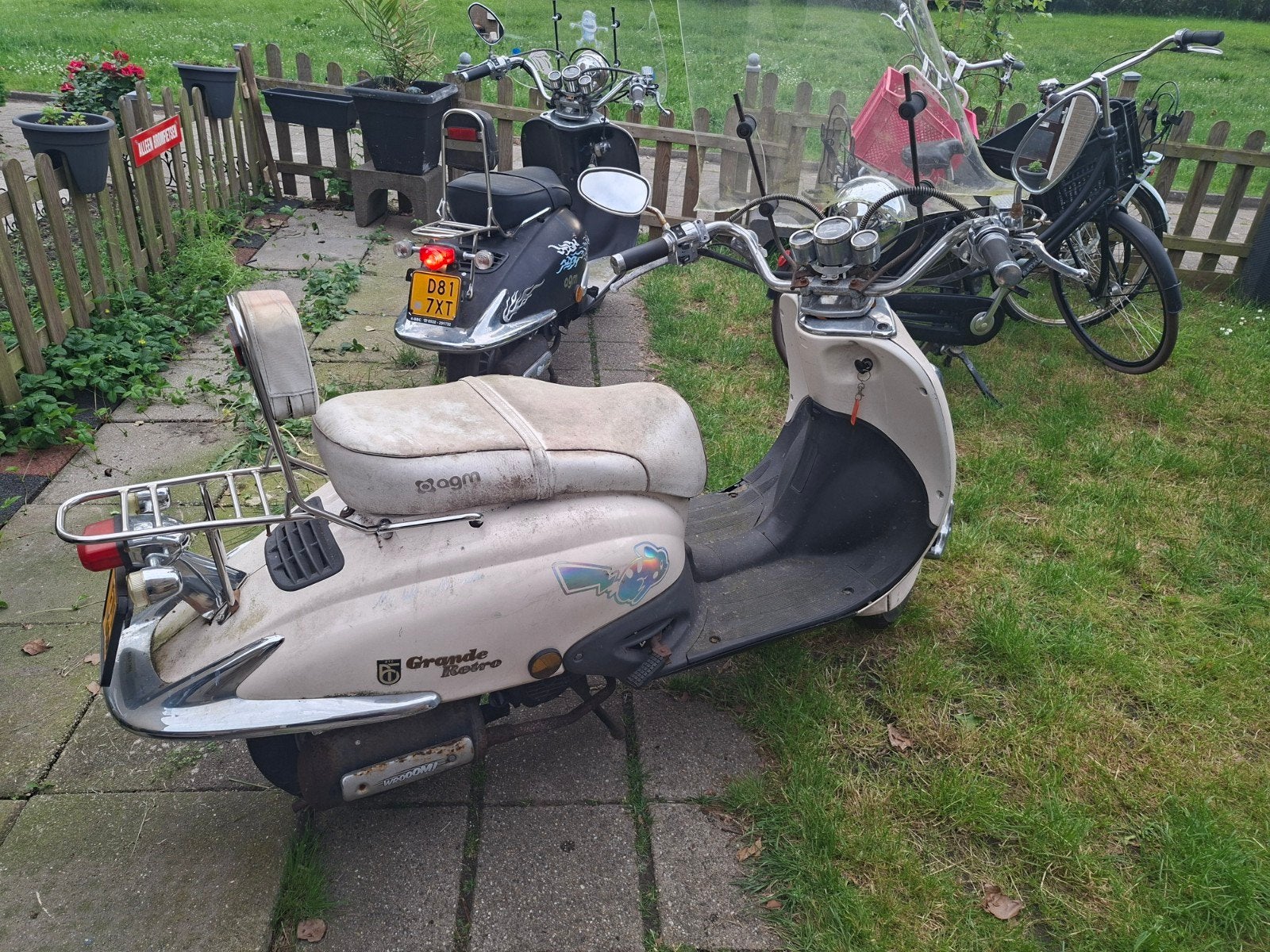 Grande Retro Scooter - Geel Kenteken, Ophalen, Gebruikt, Overige typen, Overige merken