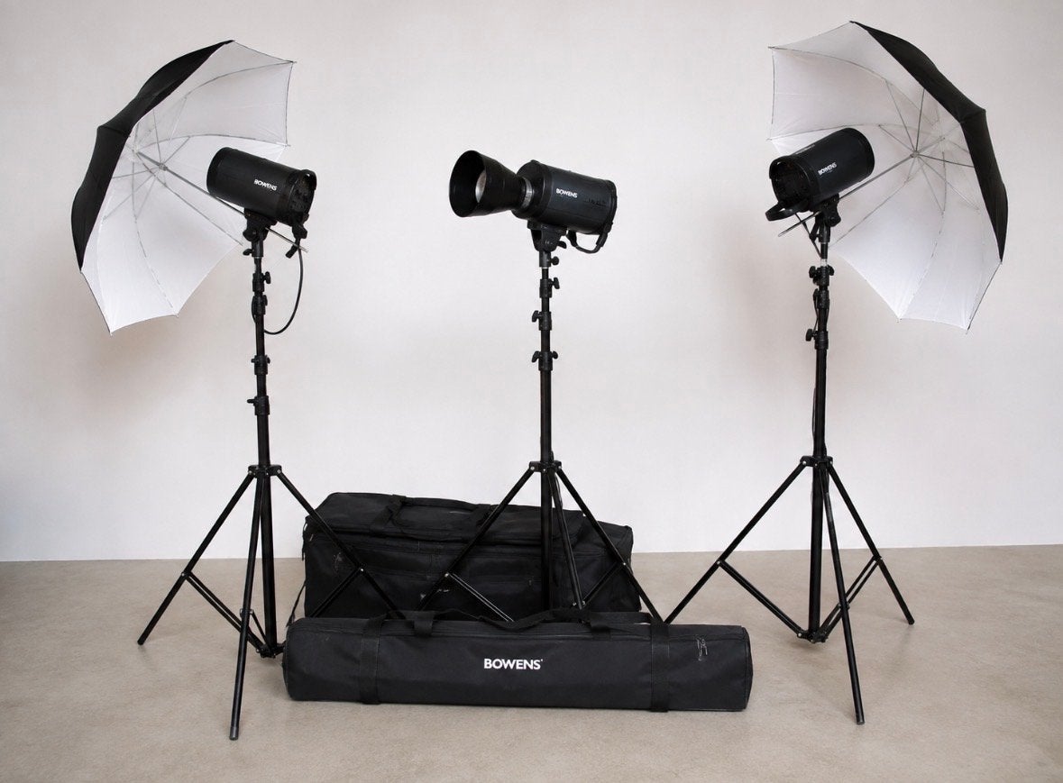 Complete professionele Bowens studioflitser set met accessoi, Godox, Flitser, Ophalen, Gebruikt
