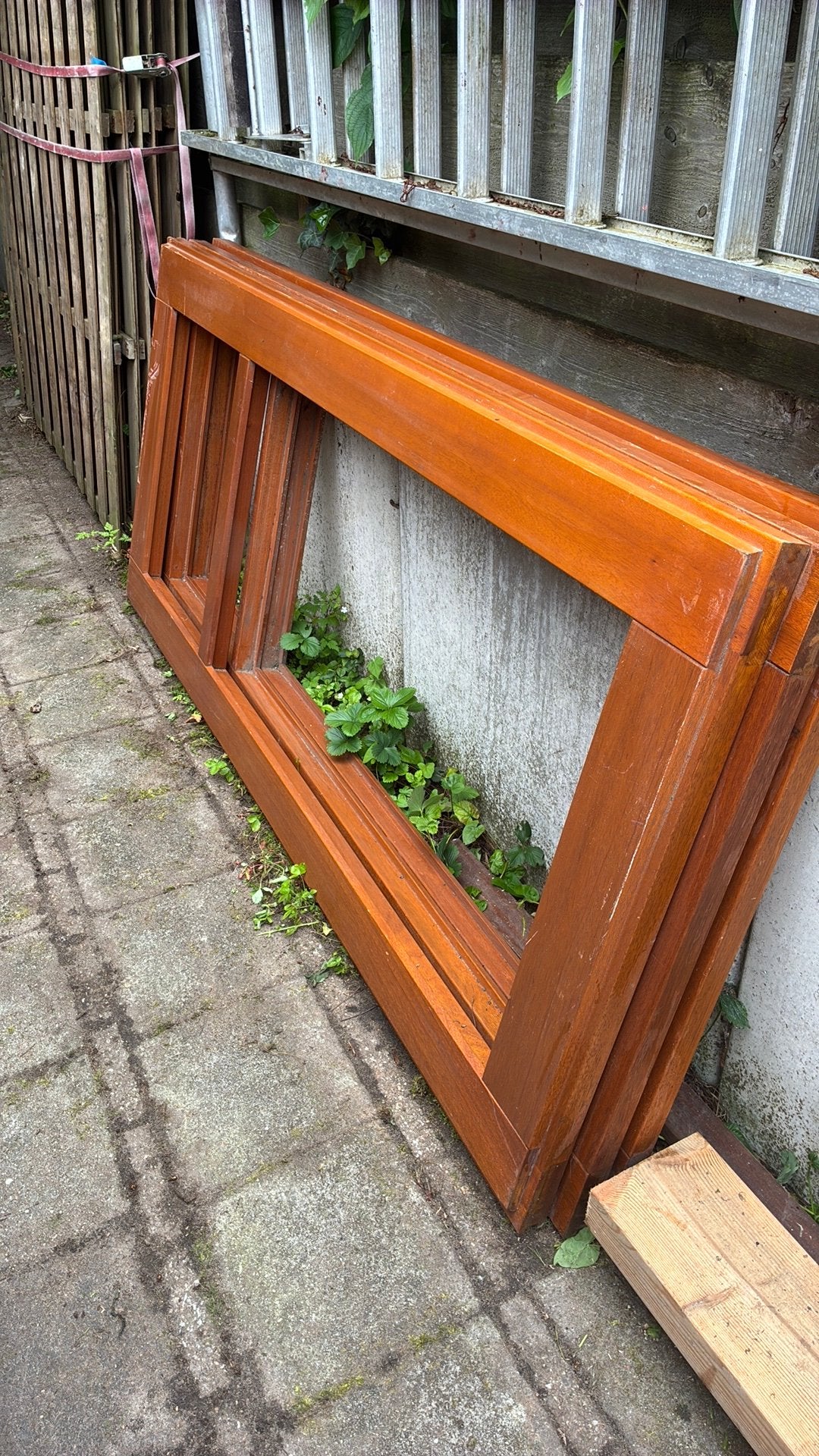 3x nieuwe Deuren hardhout, Deurkozijn, Zo goed als nieuw, Hout, Ophalen