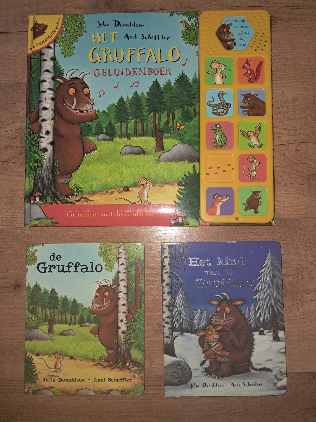 De Gruffalo Boeken :Geluidenboek, De Gruffalo & Het Kind, Boeken, Julia Donaldson, Axel Scheffler, Jongen of Meisje, Ophalen of Verzenden