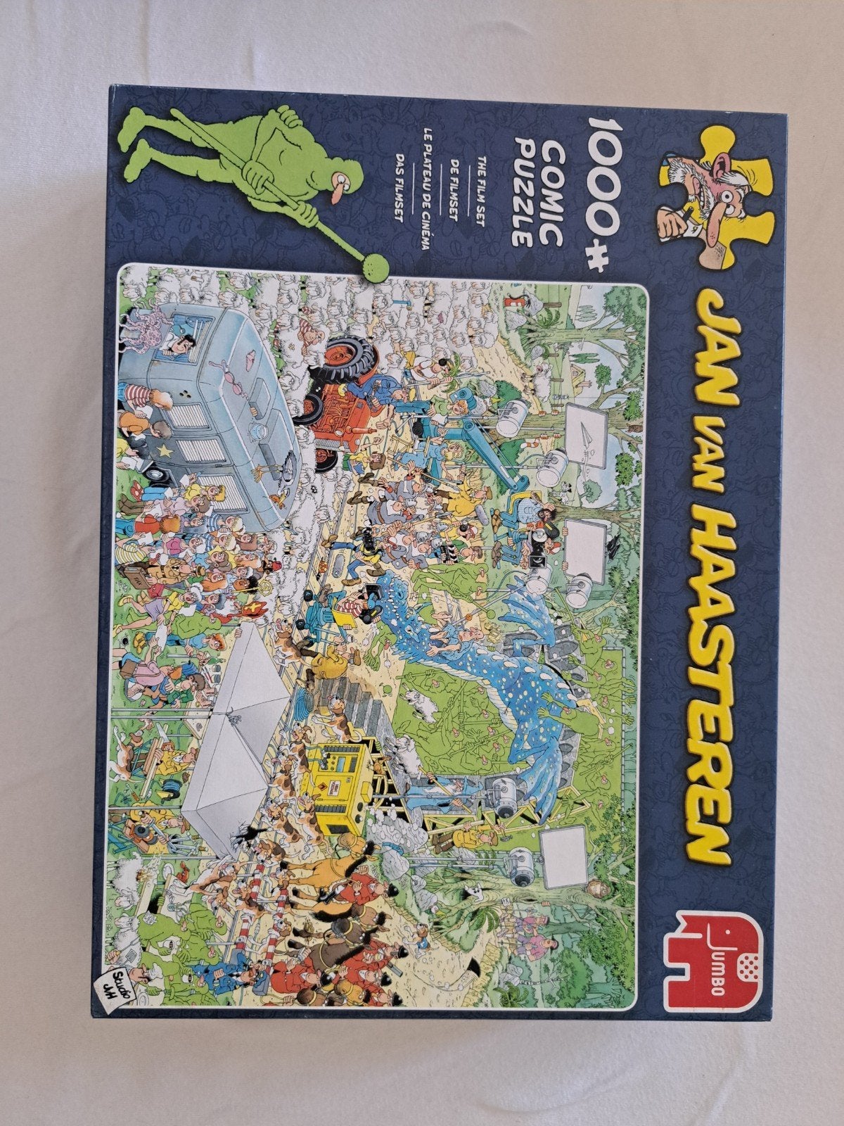 Jan van Haasteren De Filmset 1000 stukjes puzzel, Ophalen of Verzenden, 500 t/m 1500 stukjes, Zo goed als nieuw, Legpuzzel