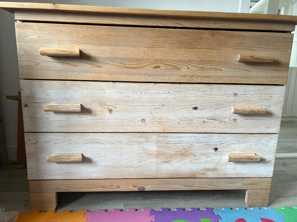 Commode steigerhout, Kinderen en Baby's, Kinderkamer | Commodes en Kasten, Ophalen, Gebruikt, 50 tot 70 cm, 100 cm of meer