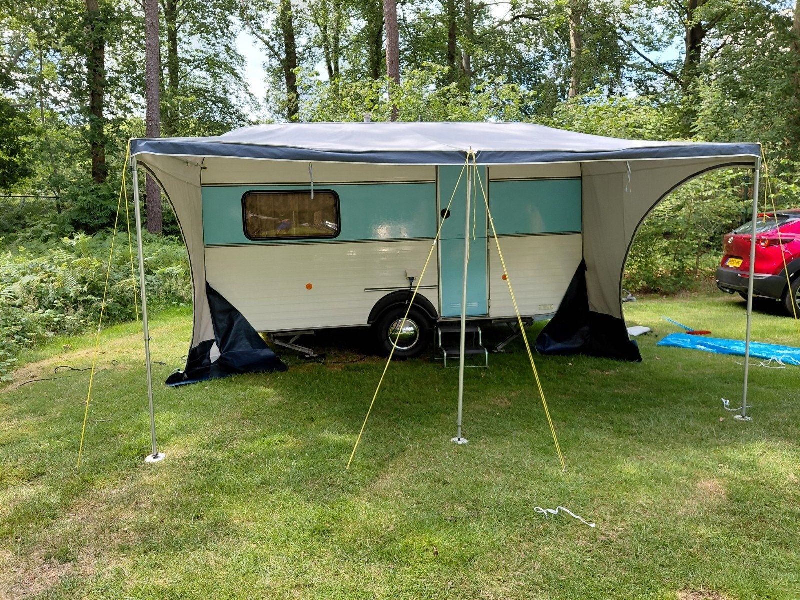 Luifel met zijwanden, Ophalen