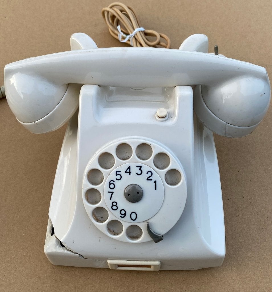 Antieke Witte Telefoon Erissson dec 1964, Telecommunicatie, Ophalen of Verzenden, Gebruikt