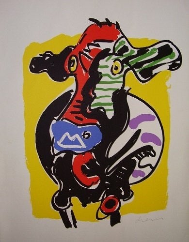 Peter Diem - "Desinger Cow", Gesigneerd, Ophalen of Verzenden, Zeefdruk