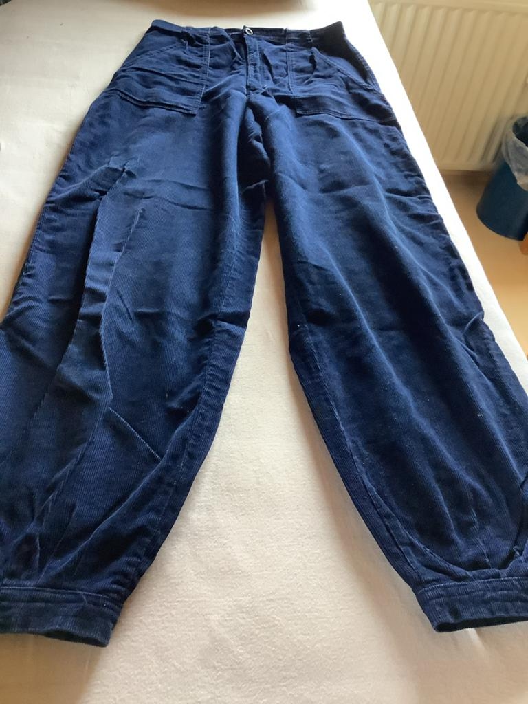 Tk unieke vintage blauwe ribbroek, jaren 70, ongeveer mt 36, Kleding | Heren, Ophalen of Verzenden, Zo goed als nieuw