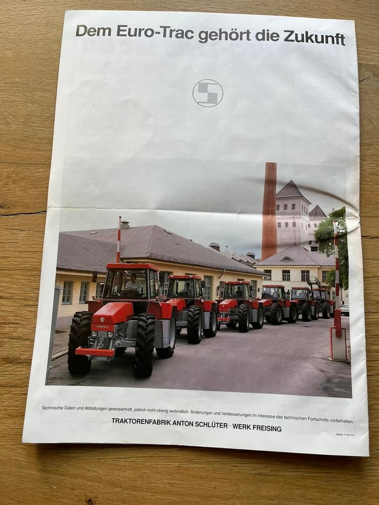 Schluter tractor folder Eurotrac, Ophalen, Zo goed als nieuw