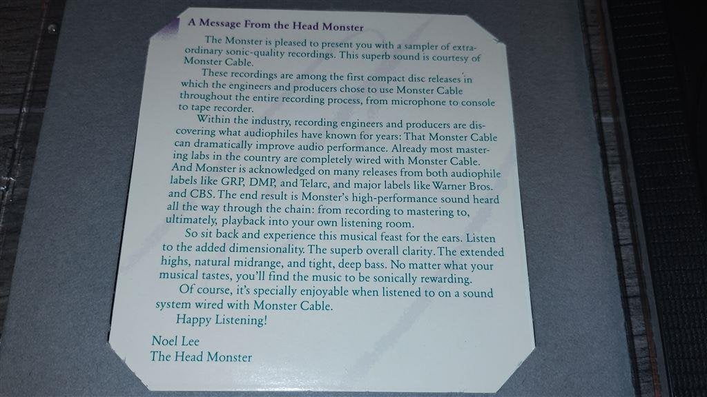 GRP Meets Monster [Monster Cable Sampler], Ophalen of Verzenden, Zo goed als nieuw