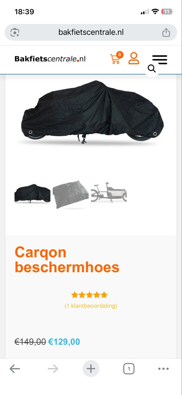 Carqon bakfiets afdekhoes - Bescherming voor uw bakfiets, Ophalen, Nieuw, Overige typen, 80 kg of meer