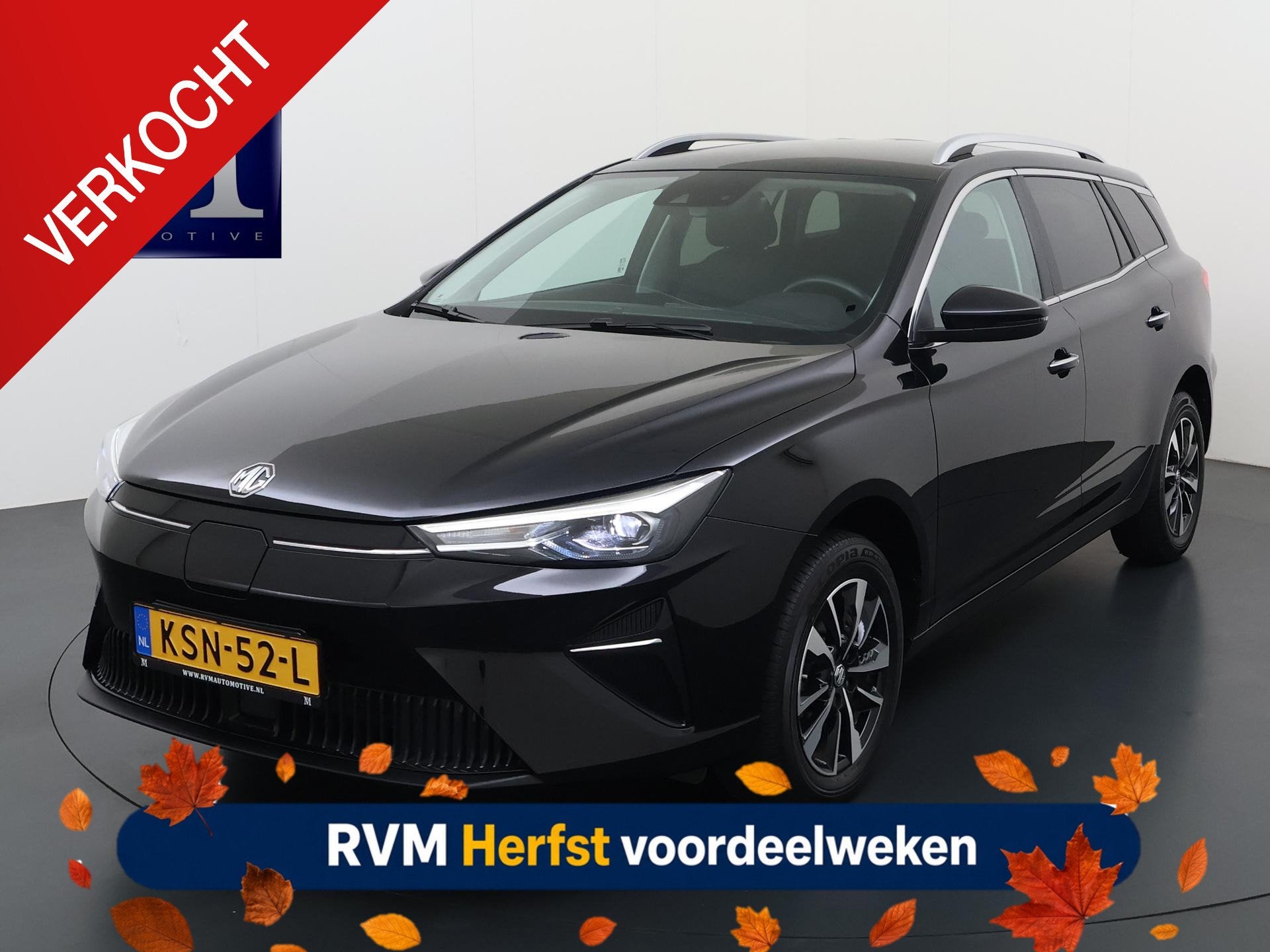 MG MG5 Electric Long Range Comfort 61 kWh VAN:24.900,- VOOR:, Auto's, Stof, Gebruikt, Zwart, 156 pk